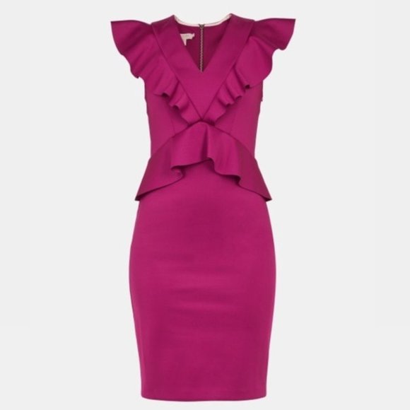 ted baker purple peplum dress Ted Baker Tynia Peplum Shift Dress